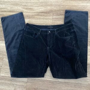 ElieTahari Velvet Jeans Dark Navy Blue, Straight Leg, Mid-rise Size 12 Like New